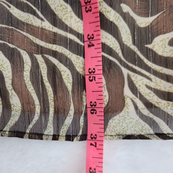 Walter Baker Brandi Safari Zebra Print Short Sleeve Wrap Mini Dress Womens Small - Picture 16 of 16